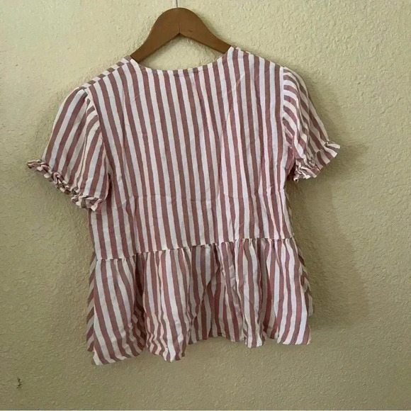 Madewell striped peplum top size small - Picture 5 of 5